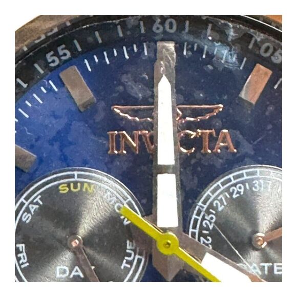 Invicta Poseidon 100M Limited Edition 14711 Rose Gold Watch Blue Dial Chronograp - Picture 3 of 10